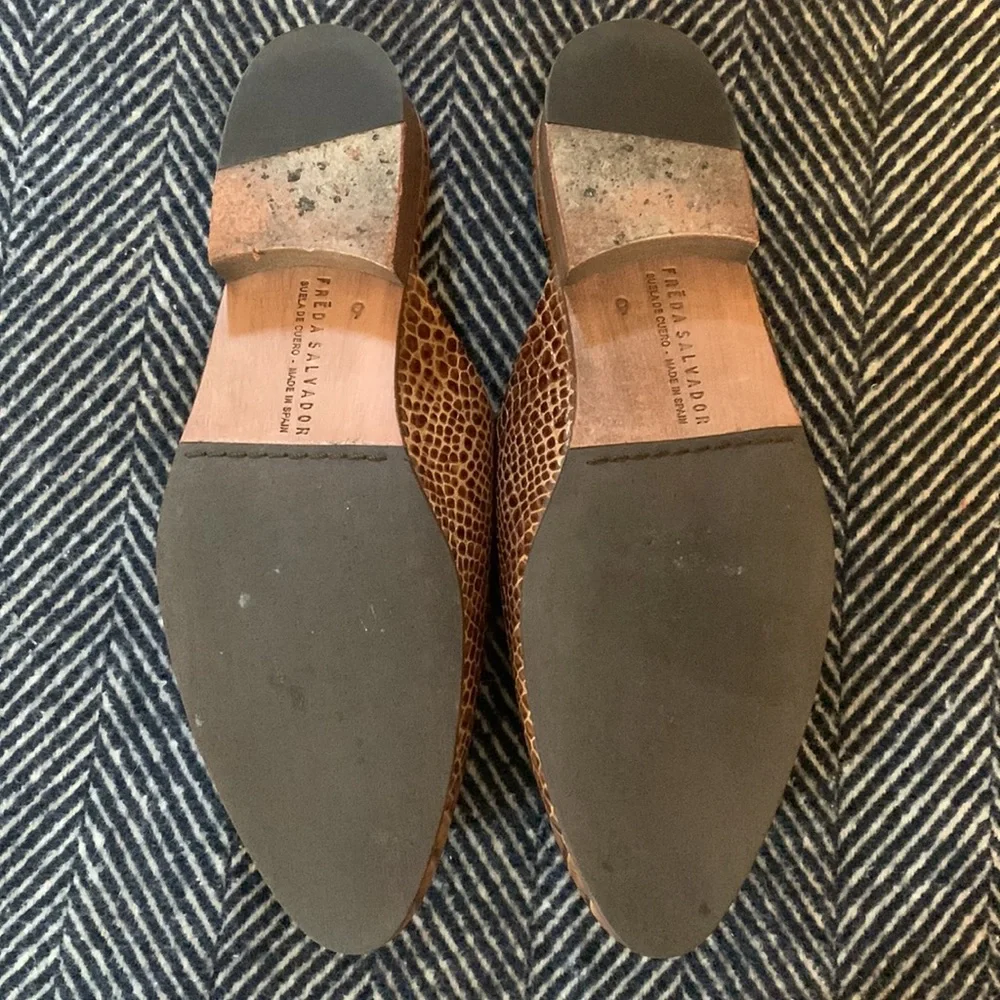 Freda Salvador Embossed Croc Mules - Picture 3 of 3